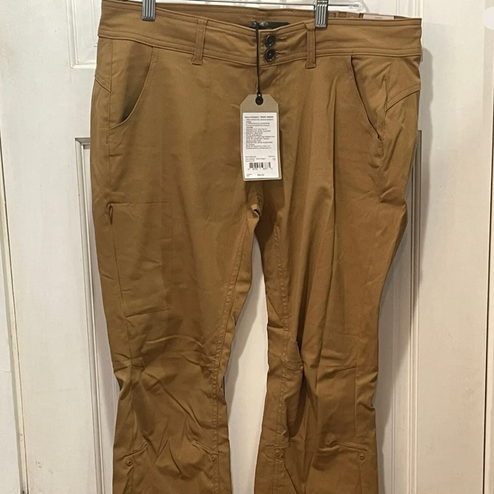 prAna Halle Straight Hiking Convertible Pant (Regular) Size 12- Earthbound Brown